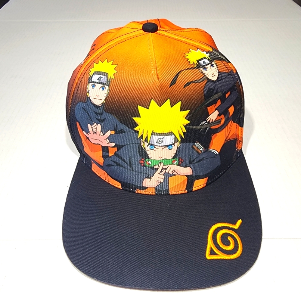 Naruto Poses Snapback Cap - Little Kid / Big Kid - Black / Orange Ombre